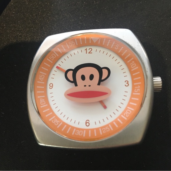 VINTAGE JULIUS & FRIENDS ORANGE WOMEN’S MONKEY WATCH 2006 - Picture 2 of 3
